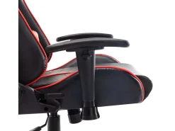 Cadeira de gaming couro artificial preto e vermelho