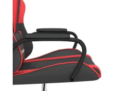 Cadeira de gaming couro artificial preto e vermelho