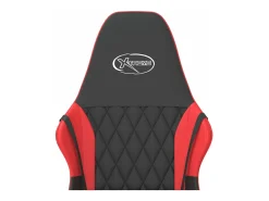 Cadeira de gaming couro artificial preto e vermelho