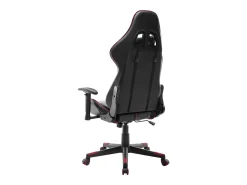 Cadeira de gaming couro artificial preto e vermelho tinto