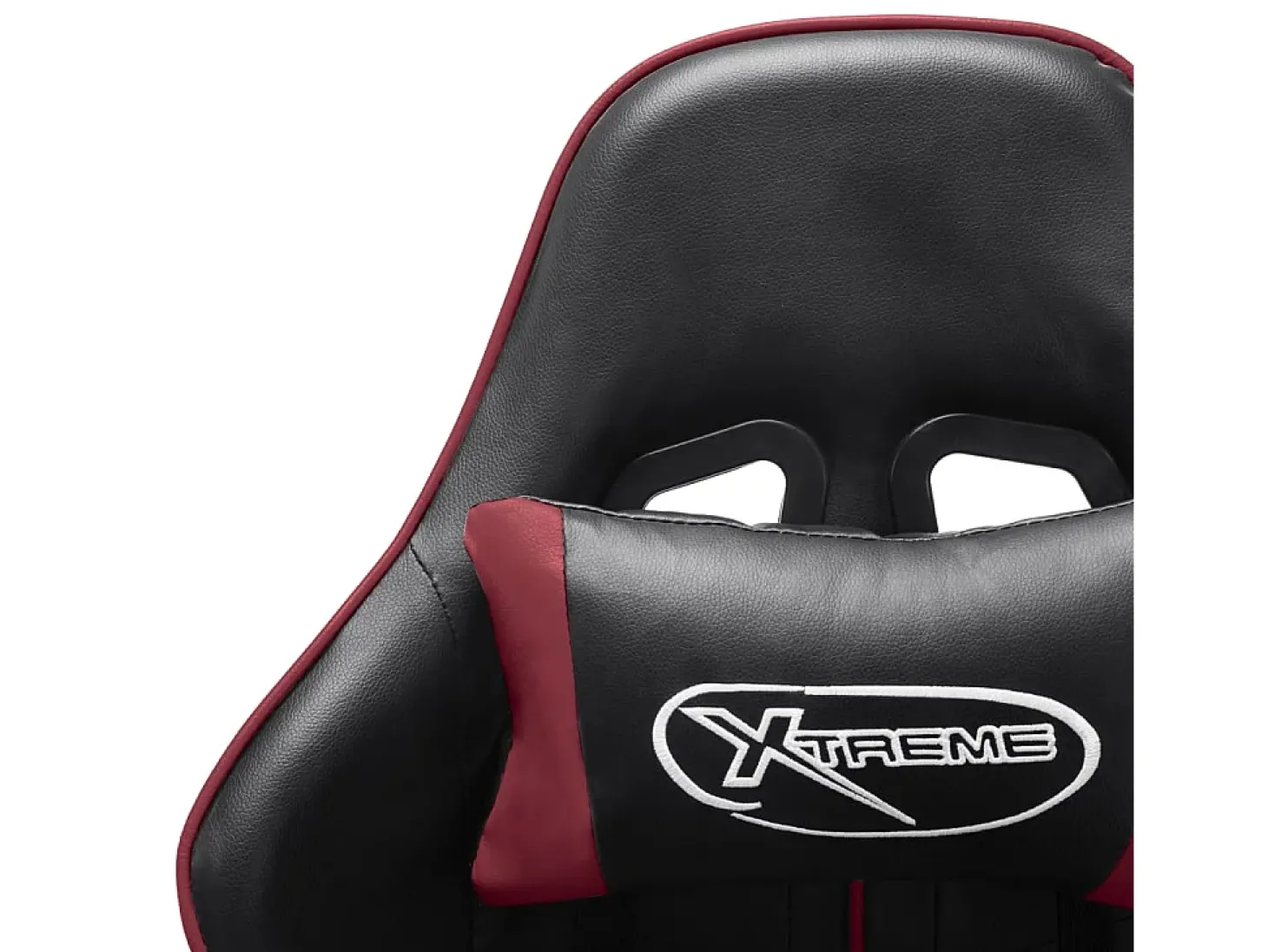 Cadeira de gaming couro artificial preto e vermelho tinto