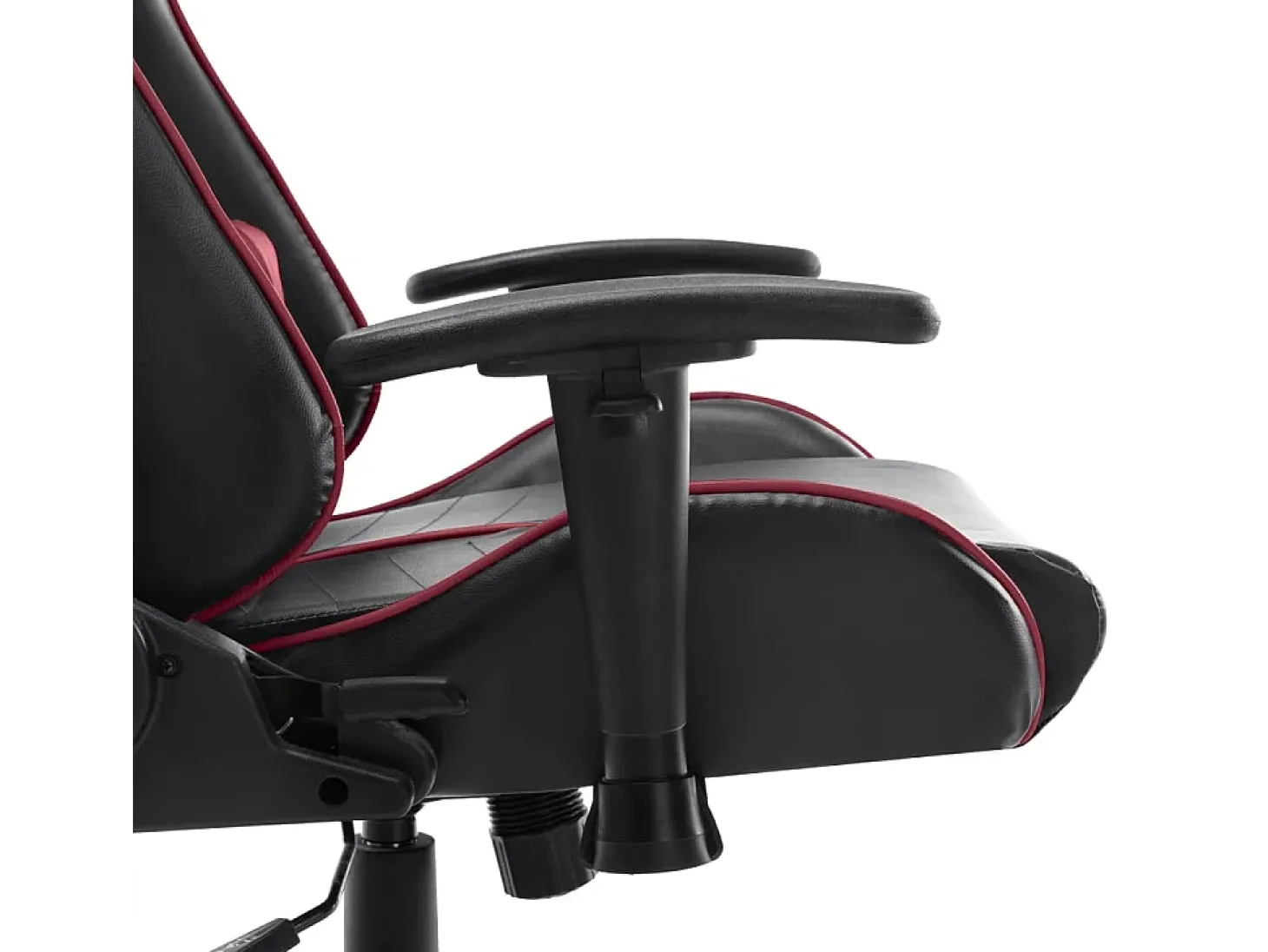 Cadeira de gaming couro artificial preto e vermelho tinto