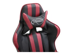 Cadeira de gaming couro artificial vermelho tinto