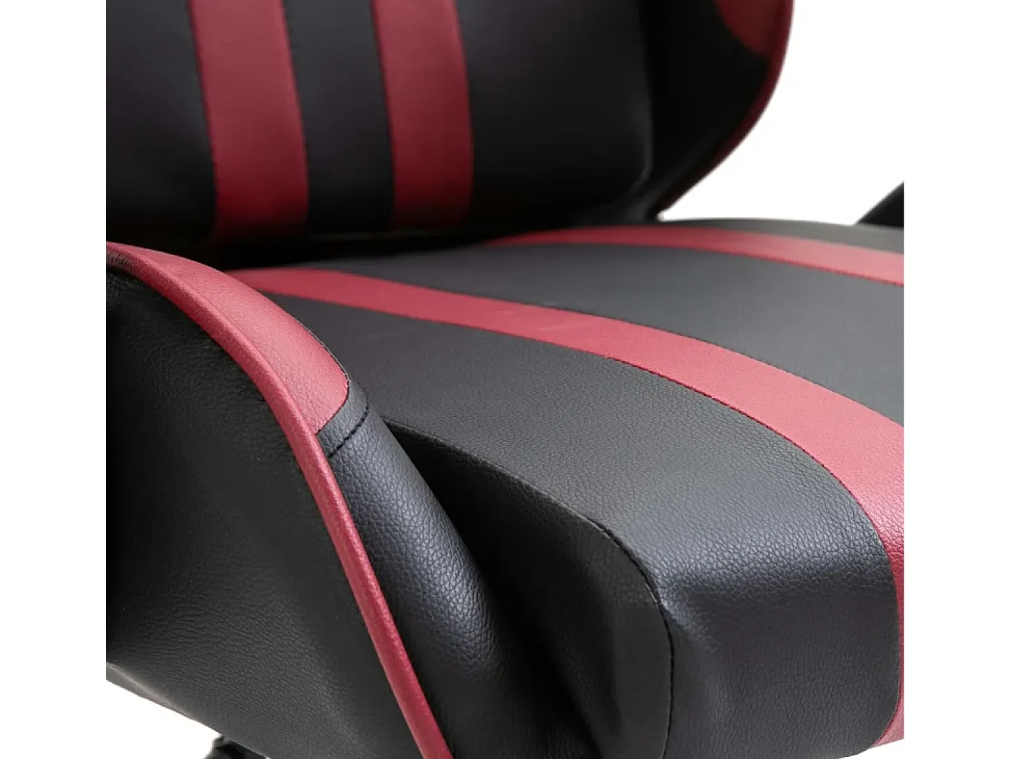 Cadeira de gaming couro artificial vermelho tinto