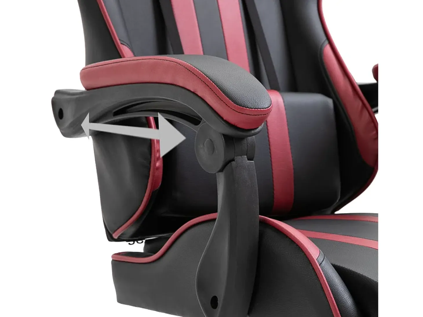 Cadeira de gaming couro artificial vermelho tinto