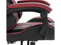 Cadeira de gaming couro artificial vermelho tinto