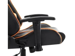 Cadeira de gaming couro artificial preto e laranja