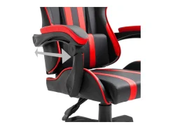 Cadeira de gaming couro artificial vermelho