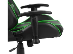 Cadeira de gaming giratória PVC verde