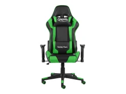Cadeira de gaming giratória PVC verde