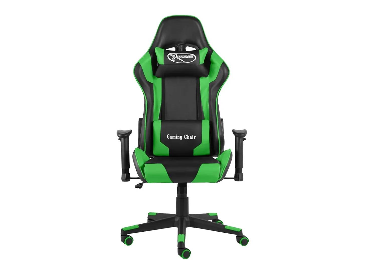 Cadeira de gaming giratória PVC verde