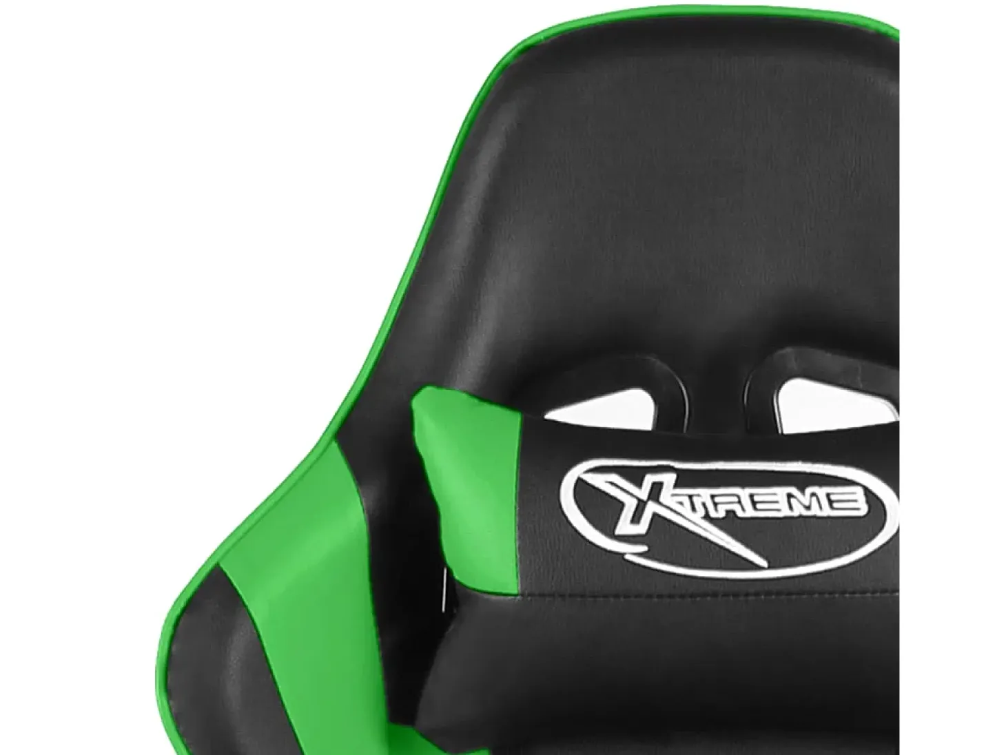 Cadeira de gaming giratória PVC verde