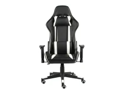 Cadeira de gaming giratória PVC branco
