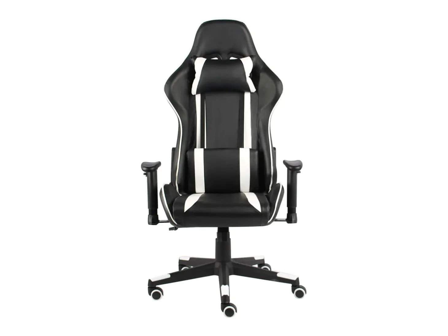 Cadeira de gaming giratória PVC branco