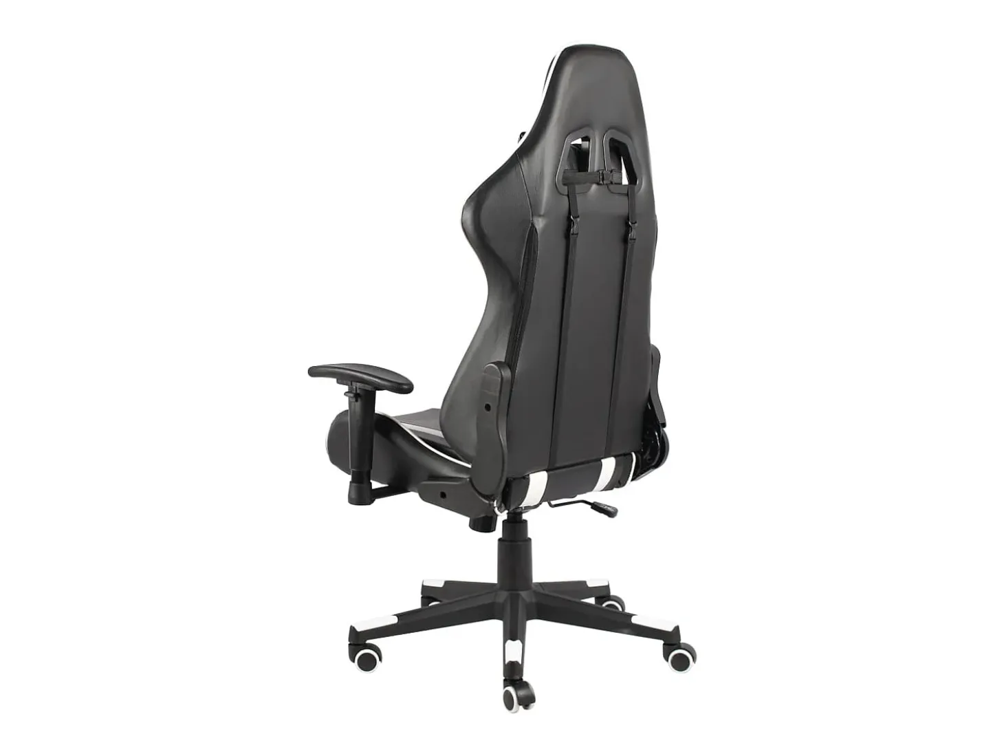 Cadeira de gaming giratória PVC branco