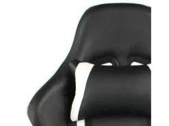Cadeira de gaming giratória PVC branco