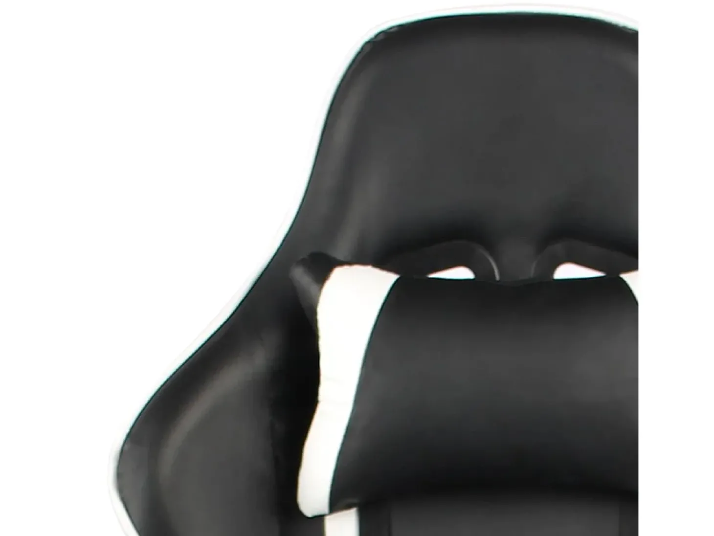 Cadeira de gaming giratória PVC branco