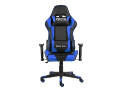 Cadeira de gaming giratória PVC azul