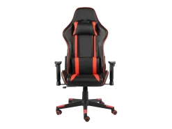 Cadeira de gaming giratória PVC vermelho