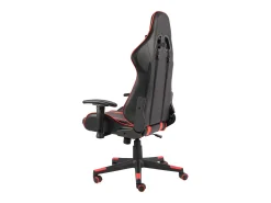 Cadeira de gaming giratória PVC vermelho