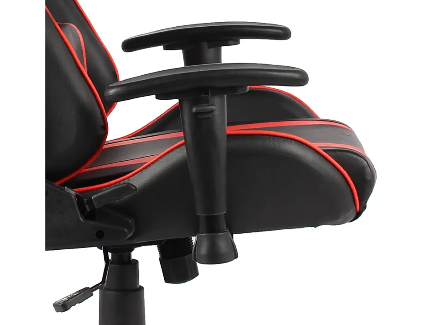 Cadeira de gaming giratória PVC vermelho