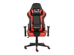 Cadeira de gaming giratória PVC vermelho