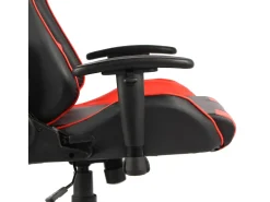 Cadeira de gaming giratória PVC vermelho