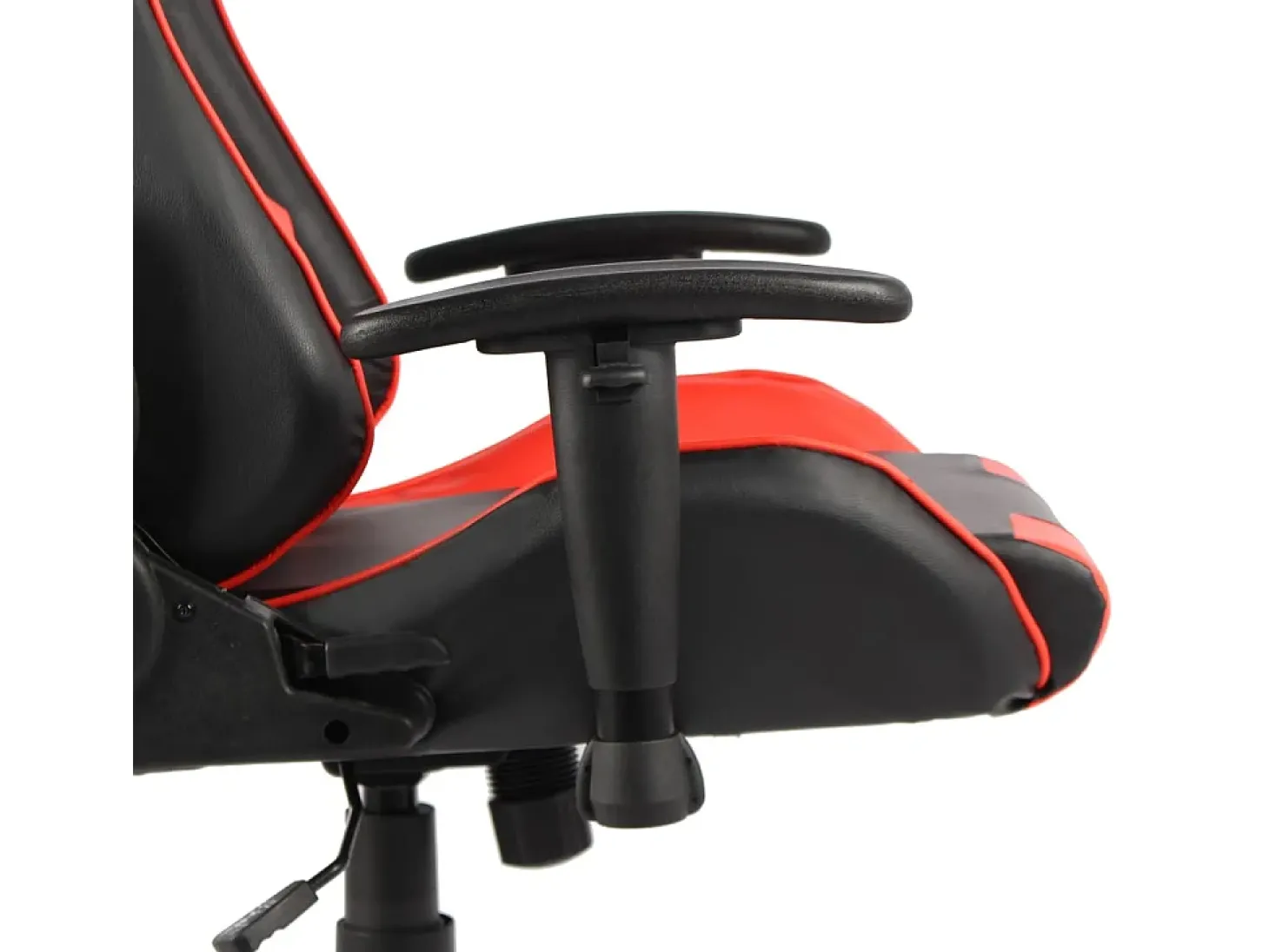 Cadeira de gaming giratória PVC vermelho