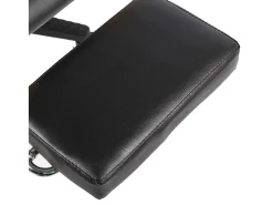 Cadeira de gaming giratória com apoio de pés PVC vermelho