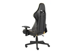 Cadeira de gaming giratória PVC dourado