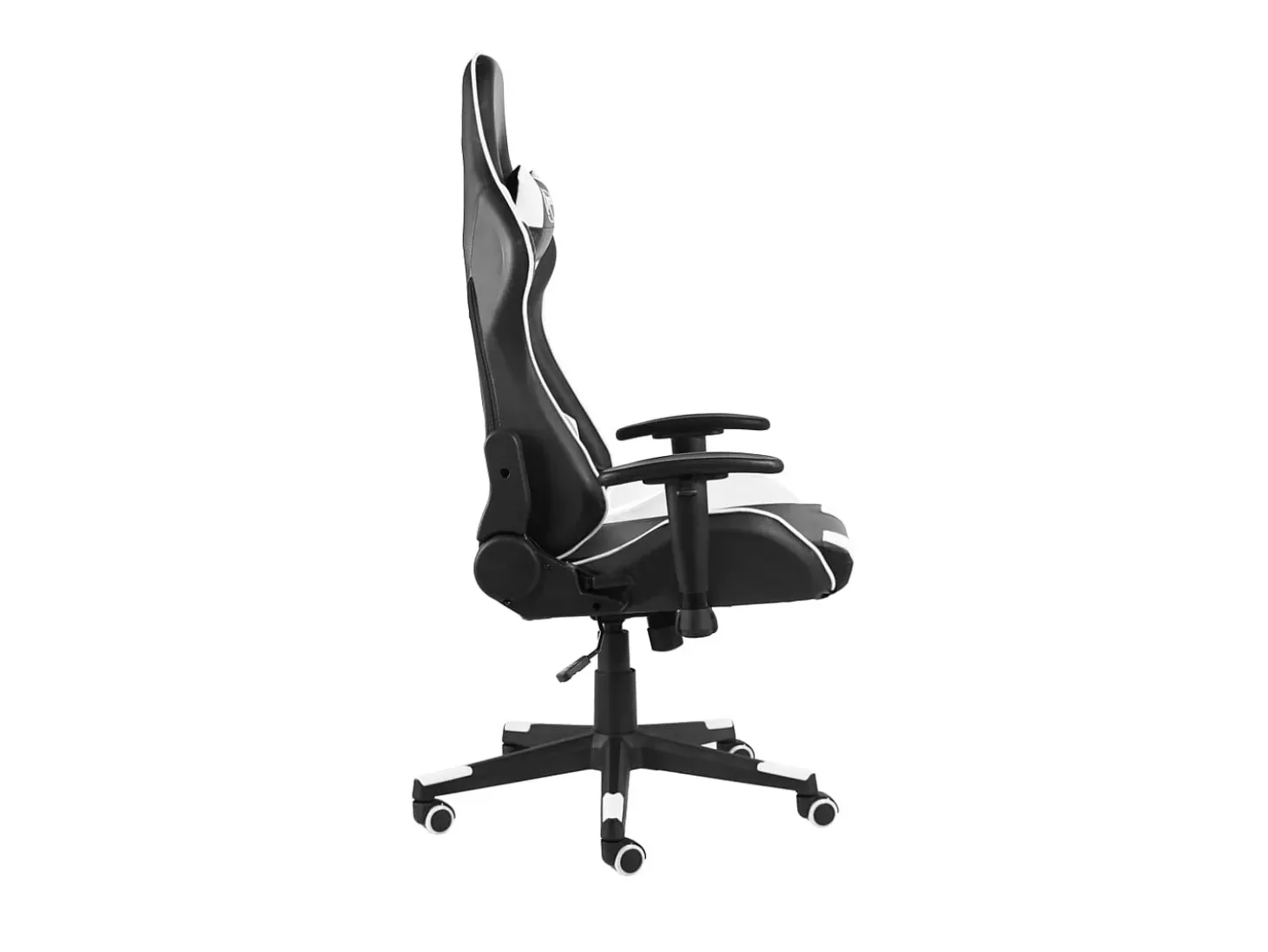 Cadeira de gaming giratória PVC branco