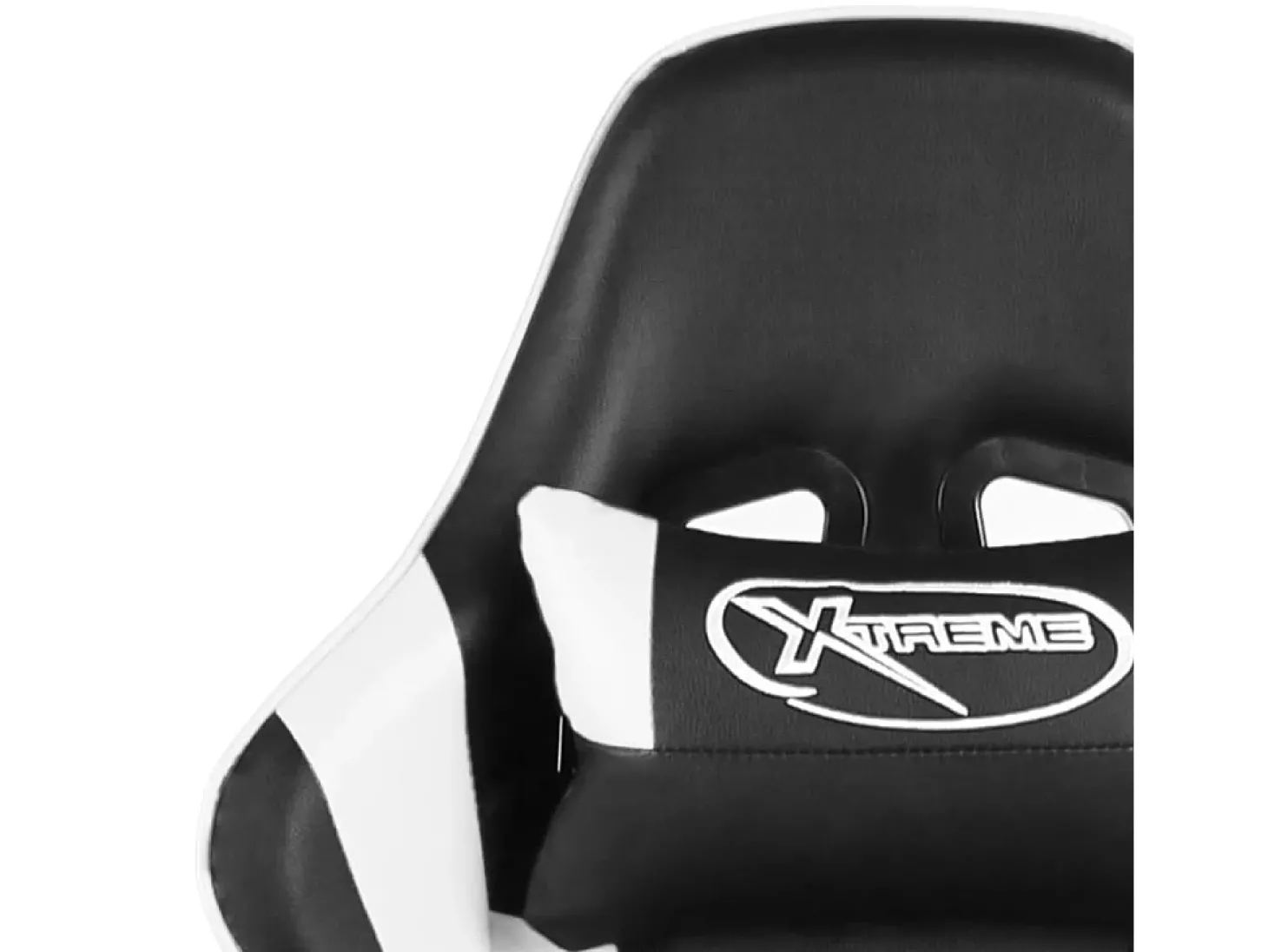 Cadeira de gaming giratória PVC branco