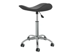 Cadeira de jantar giratória couro artificial cinzento