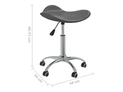 Cadeira de jantar giratória couro artificial cinzento