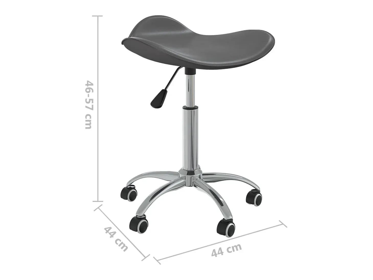 Cadeira de jantar giratória couro artificial cinzento