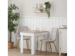 Cadeira de jantar 43,5x88x50 cm Bege Eames