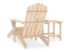 Cadeira de jardim Adirondack c/ otomano e mesa abeto maciço