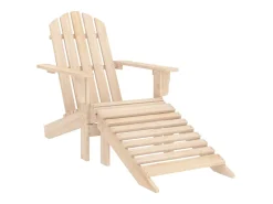 Cadeira de jardim Adirondack c/ otomano e mesa abeto maciço
