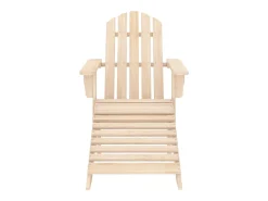 Cadeira de jardim Adirondack c/ otomano e mesa abeto maciço