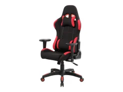 Cadeira de jogos Bundaberg, Poltrona de jogos para adultos, Cadeira de mesa, 57x72h124/134 cm, Preto e Vermelho