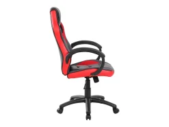 Cadeira de jogos Caloundra, Poltrona de jogos para adultos, Cadeira de mesa, 66x61h104/114 cm, Preto e Vermelho