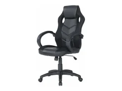 Cadeira de jogos Caloundra, Poltrona de jogos para adultos, Cadeira de mesa, 66x61h104/114 cm, Preto