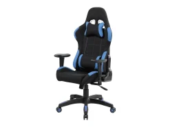 Cadeira de jogos Daren, Poltrona de jogos para adultos, Cadeira de mesa, 57x72h124/134 cm, Preto e Azul
