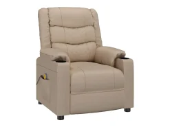 Cadeira de massagens couro artificial cappuccino