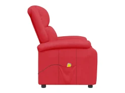 Cadeira de massagens couro artificial vermelho