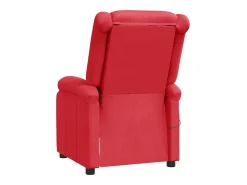 Cadeira de massagens couro artificial vermelho