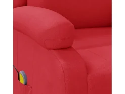 Cadeira de massagens couro artificial vermelho