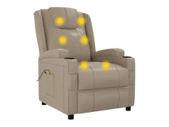 Cadeira de massagens couro artificial cappuccino