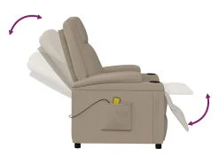 Cadeira de massagens couro artificial cappuccino