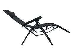 Cadeira de pátio dobrável textilene preto
